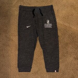 Nike Women’s Charcoal Capri Stanford-branded Sweatpants
